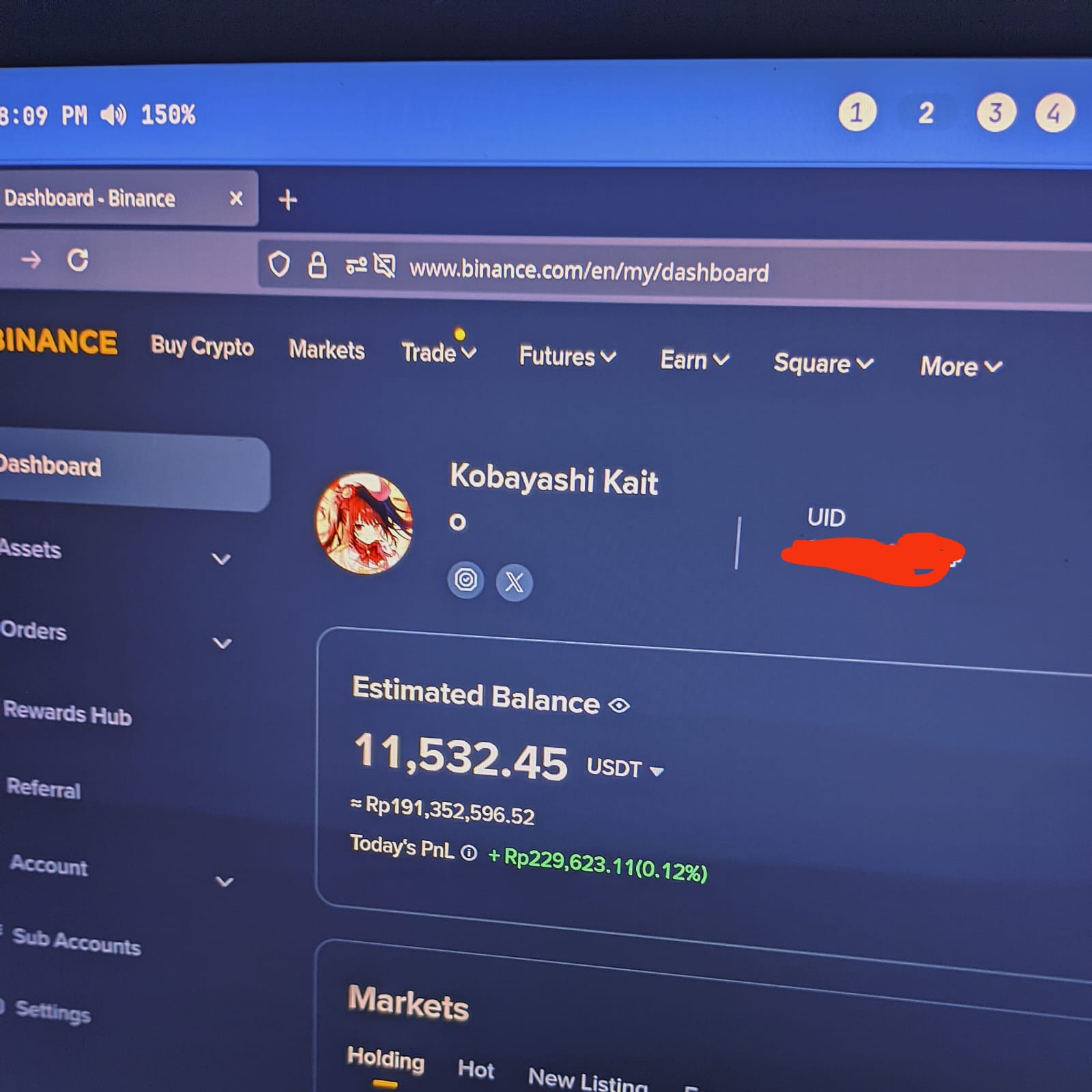 My trading account